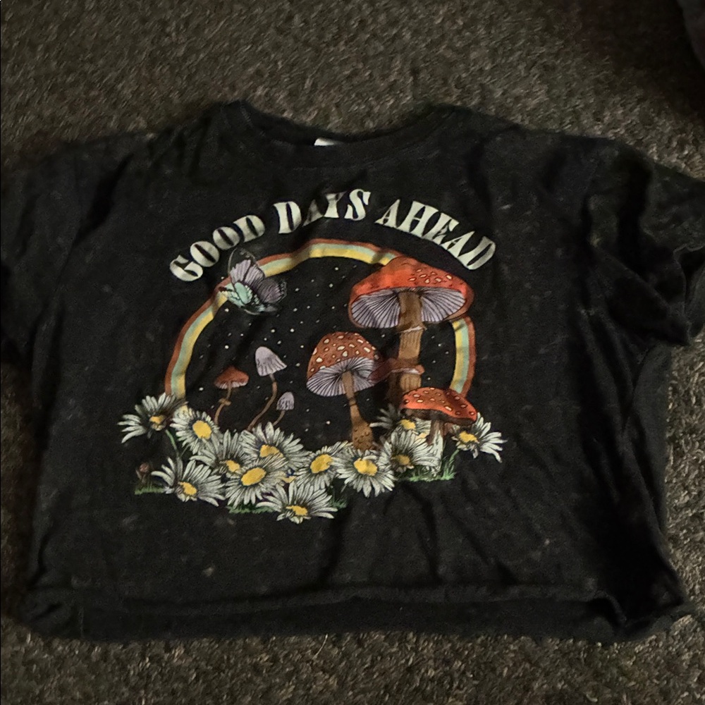 Good Days Ahead Kids Black Graphic Tee